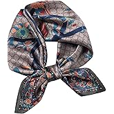 100% Mulberry Silk Scarf 25.6"x25.6" Square Women Neckerchief Headscarf - Lightweight Neck Scarf Gift Packed