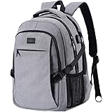 ANKUER Laptop Backpack, Durable Water Resistant Bag, College School Computer Backpack for 15.6 Inch (Grey)