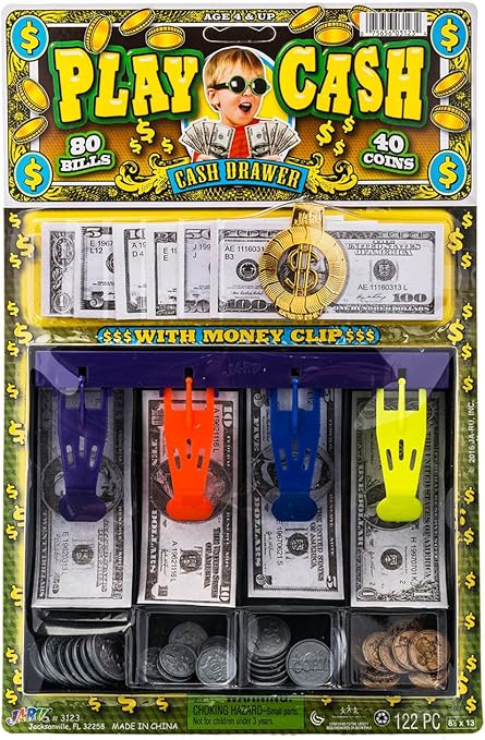 2chill Fake Money Drawer Set Cash Register Learn With Realistic
