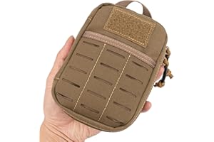 Dotacty Mini Pocket Organizer for Men EDC Gear Storage Pouch Belt/MOLLE-Compatible 6" x 4" x 1.5" Micro Nylon Bag for Multitools Flashlight Knife Pen Field Notebook Tactical Survival Outdoor Gadget
