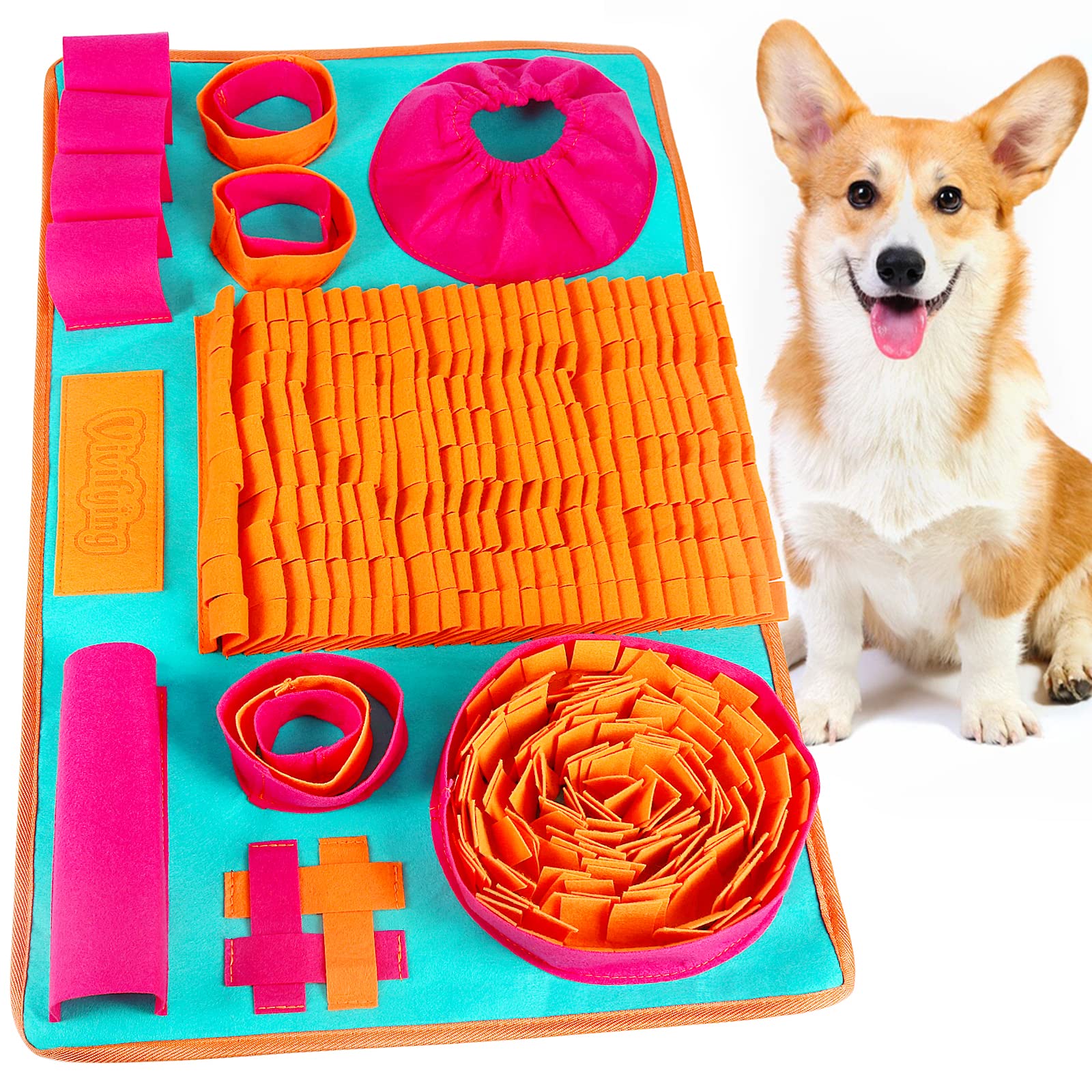 Photo 1 of Vivifying Snuffle Mat for Dogs, Interactive Dog Enrichment Toys for Small Dogs and Cats Slow Eating and Keep Busy, Sniff Mat for Boredom and Mental Stimulation