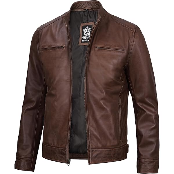 Men's M-65 Field Brown Real Leather Jacket | Men's M-65 Leather
