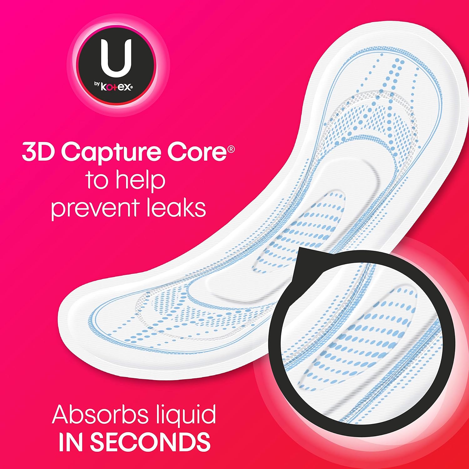 U by Kotex Security Ultra Thin Feminine Pads, Regular, Unscented, 176 Count (4 Packs of 44) (Packaging May Vary): Health & Personal Care