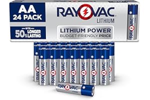 Rayovac 1.5V Lithium AA Batteries (24 Pack), Double A Batteries