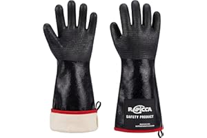 RAPICCA BBQ Gloves Oven Mitts-Smoker, Grill, Cooking Barbecue,Handling Heat Food Right on Your Fryer, Grill or Oven. Waterpro