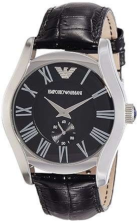 20mm Mens Watch Blue Glass Six Pin Watches Quartz Belt Watch Casual (Black)