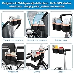 Accmor Stroller Cup Holder with Phone Holder, Bike