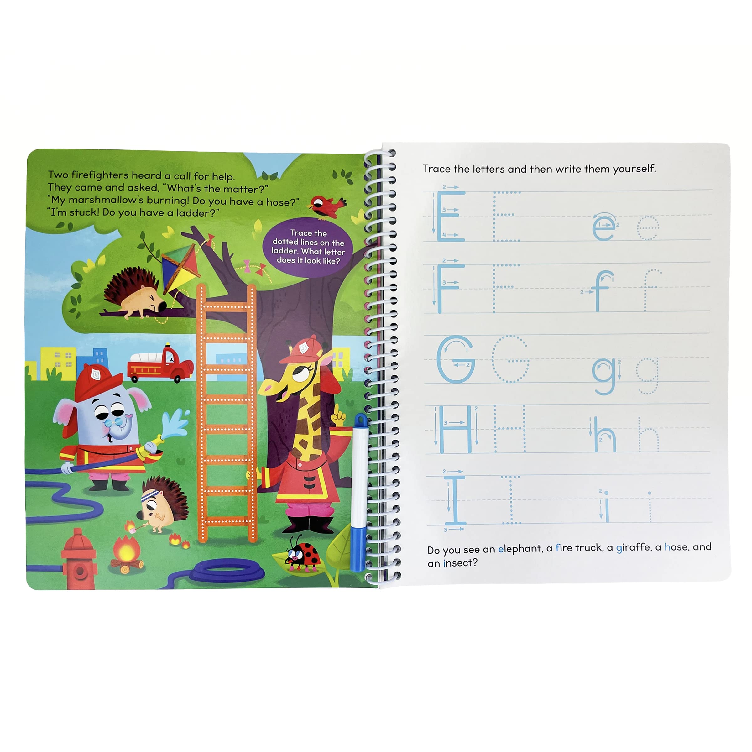 Write & Erase ABC and 123: Wipe Clean Writing & Tracing Workbook Skills for Preschool Kids and Up Ages 3-5: Includes Letter and Number Tracing, Early ... Erase Marker & Bonus Restickable Stickers. Write & Erase ABC and 123: Wipe Clean Writing & Tracing Workbook Skills for Preschool Kids and Up Ages 3-5: Includes Letter and Number Tracing, Early ... Erase Marker & Bonus Restickable Stickers. Spiral