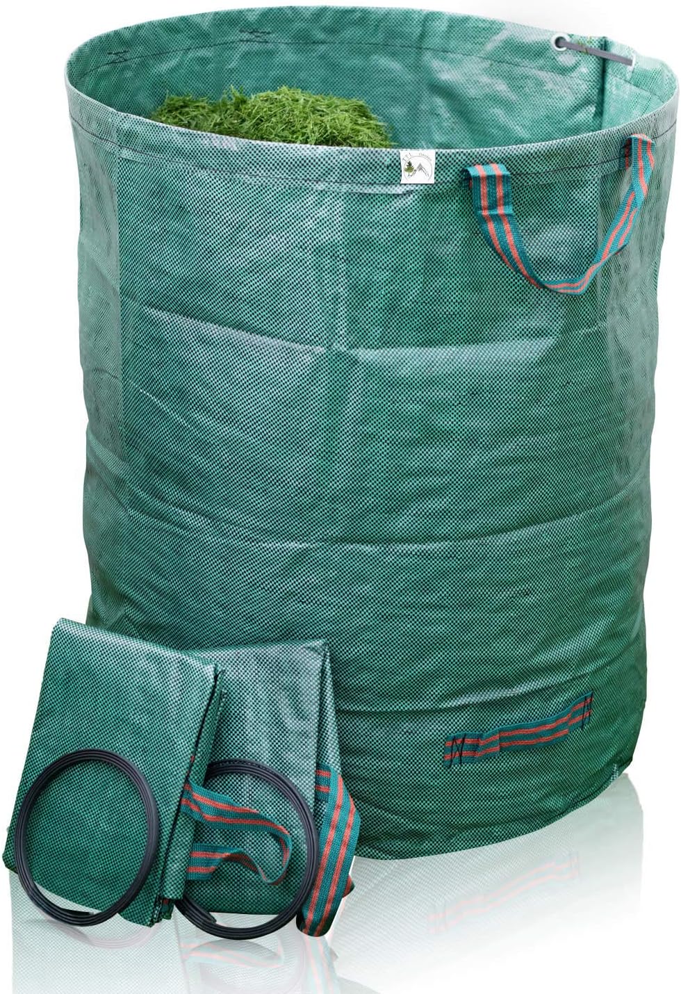 TTL Garden Gartensäcke 3er Set 272l - Gartensack 4 Griffe extra robust + faltbar, selbststehender Sack Behälter für Gras Laub Gartenabfall Grünschnitt