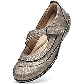 TALENAVA Women's Comfortable & Lightweight Leather Mary Jane Flats Versatile Business Casual Dress Shoes Work Office Cute Stylish Everyday Walking Shoes