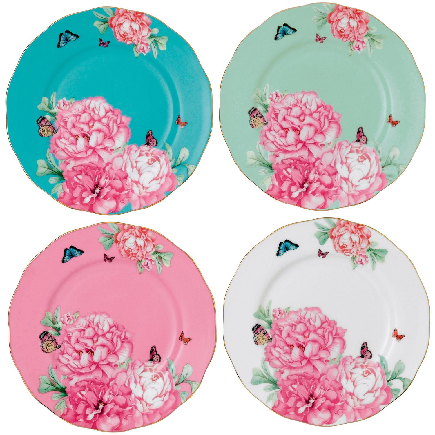 Royal Albert Miranda Kerr 40001825 20cm Side Plates Mixed Set of 4