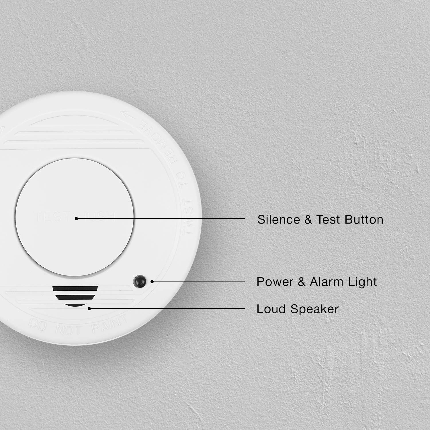Smartwares smoke detector - Optical sensor - Test button - 85 dB - 10.044.62, White, One Pack - Image 3