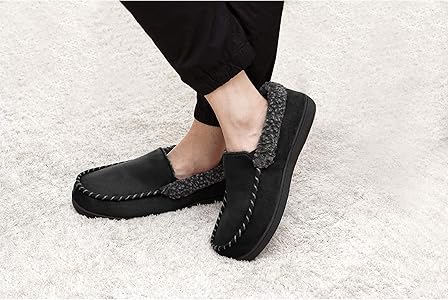 men's fuzzy moccasins