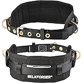 WELKFORDER Tongue Buckle Body Belt With Waist Pad and 2 Side D-Rings Personal Protective Equipment Safety Harness | Waist Fit
