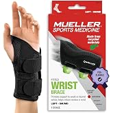 MUELLER Sports Medicine Green Fitted Wrist Brace for Men and Women, Wrist Pain Relief Support, Ideal for Carpal Tunnel, Tendonitis, Arthritis, Left Hand, Black, Small/Medium