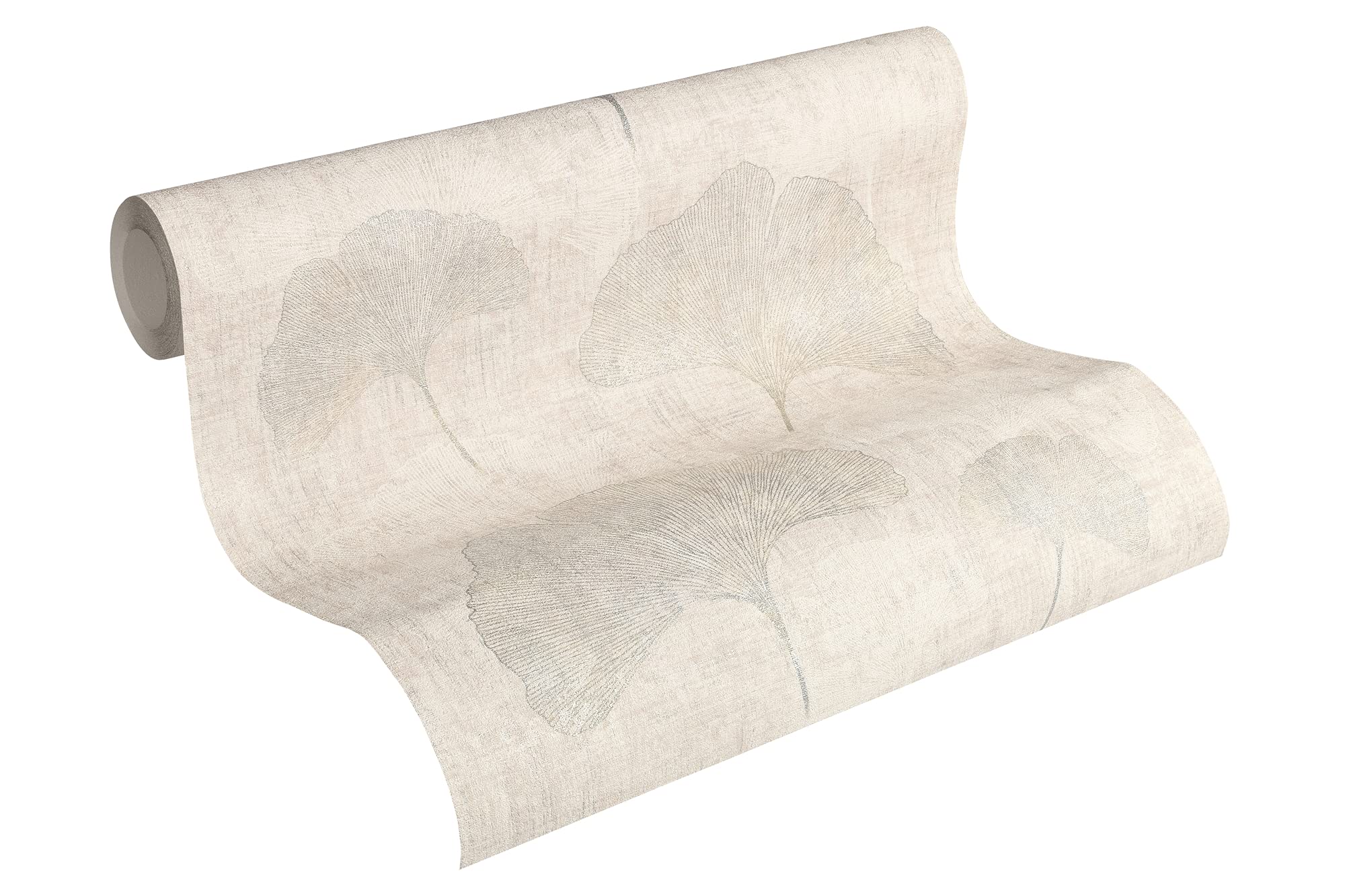 A.S. Création Floral Wallpaper Cuba Non-Woven 10.05 m x 0.53 m Beige Silver Brown Made in Germany 322653 32265-3