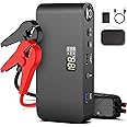 1600A Battery Jump Starter 16000mAh Jump Pack 12V with Jumper Cables, Portable Battery Booster with USB QC 3.0 Wall Charger for Car 7.2L Gas/5.5L Diesel Engine