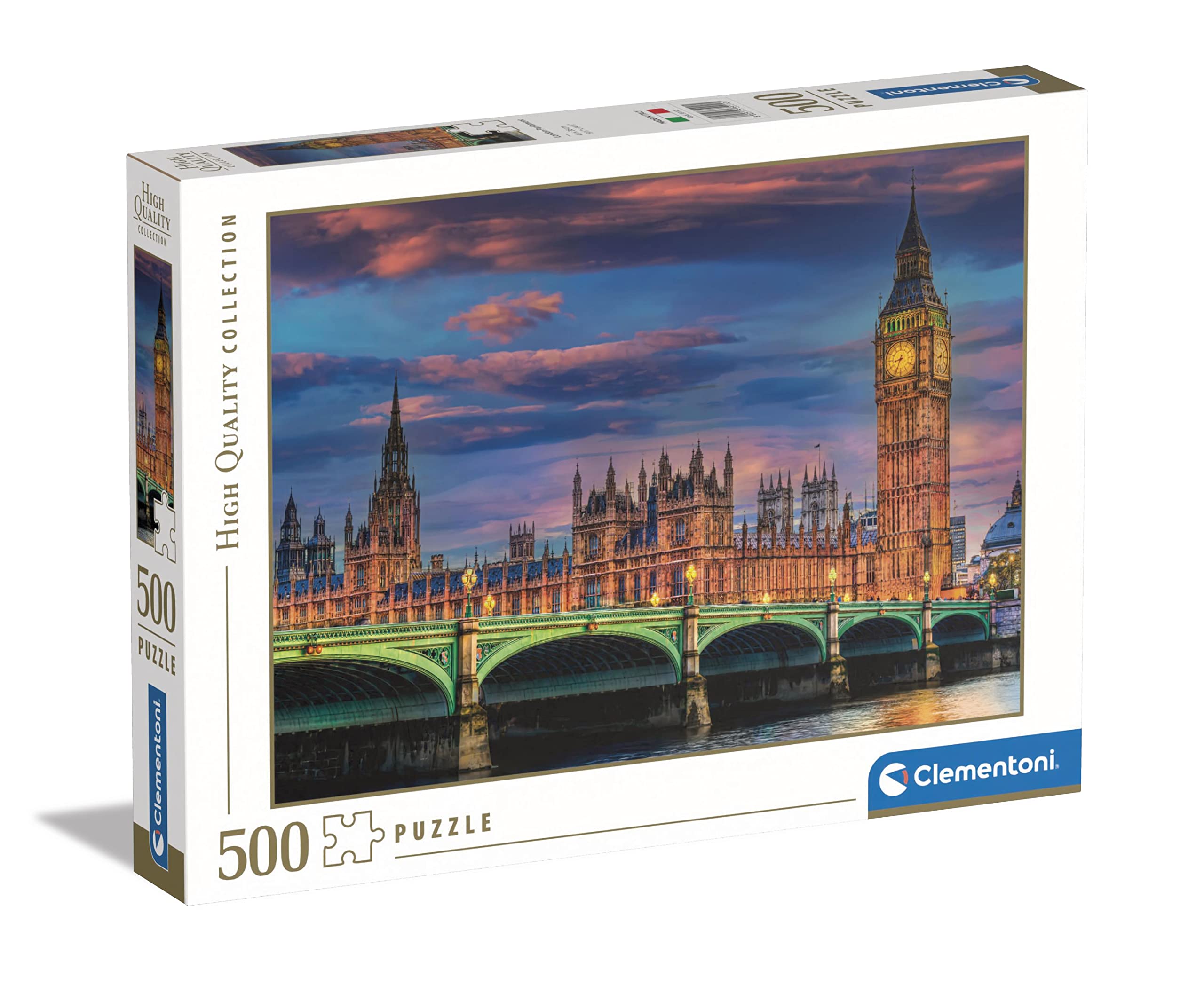 Clementoni - 35112 Collection Puzzle The London Parliament - Jigsaw Puzzle 500 Pieces, Made In Italy, Jigsaw Puzzle For Adults
