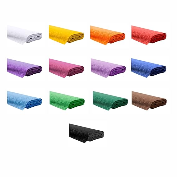 Creleo 791474 13 Rollen Krepppapier 13 Farben mix wasserfest
