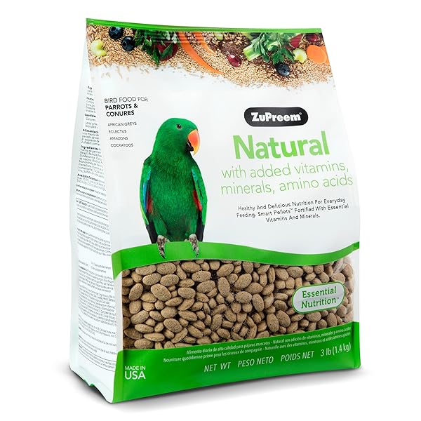 ZUPREEM NATURAL BIRD FOOD, BIRD FEED PELLETS FOR...