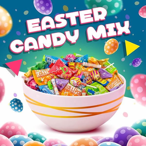 EASTER CANDY | 2 POUND BAG | EASTER CANDY INDIVIDUALLY WRAPPED | CANDY FOR EASTER EGGS | LOLLIPOPS, BUNNY RINGS, TAFFIES, DUCKS, CHICKS AND BUNNIES | PARTY FAVORS