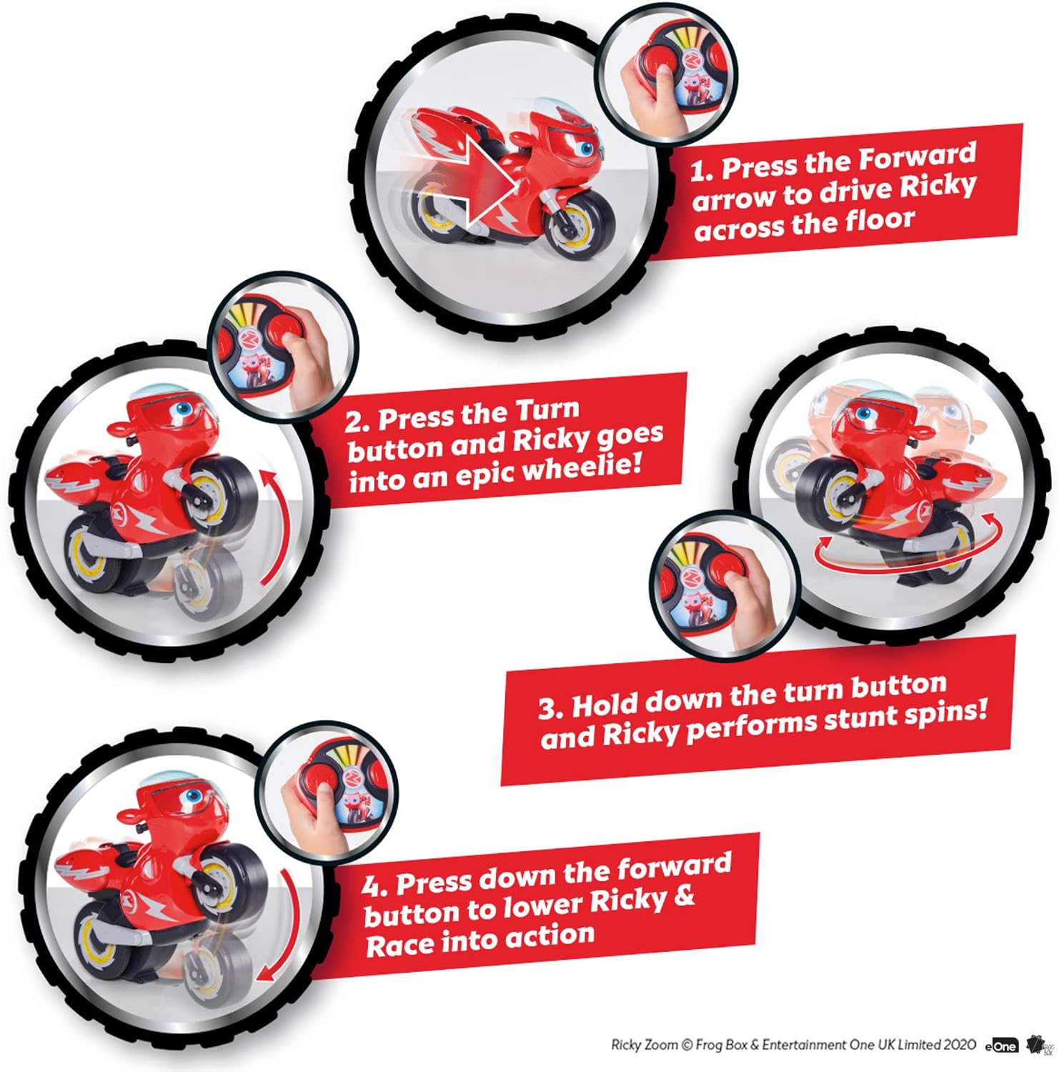TOMY Ricky Zoom Remote Control Turbo Trick Ricky - Image 4
