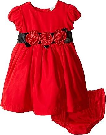 red rose dress for baby girl