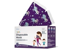 WECARE Disposable Face Masks For Kids, 50 Camo Face Masks, Individually Wrapped