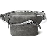 LATMAP 3L Fanny Packs Belt Bag for Women Small Everywhere Crossbody Bag Waist Packs Faux Leather Sling Chest Travel Purse