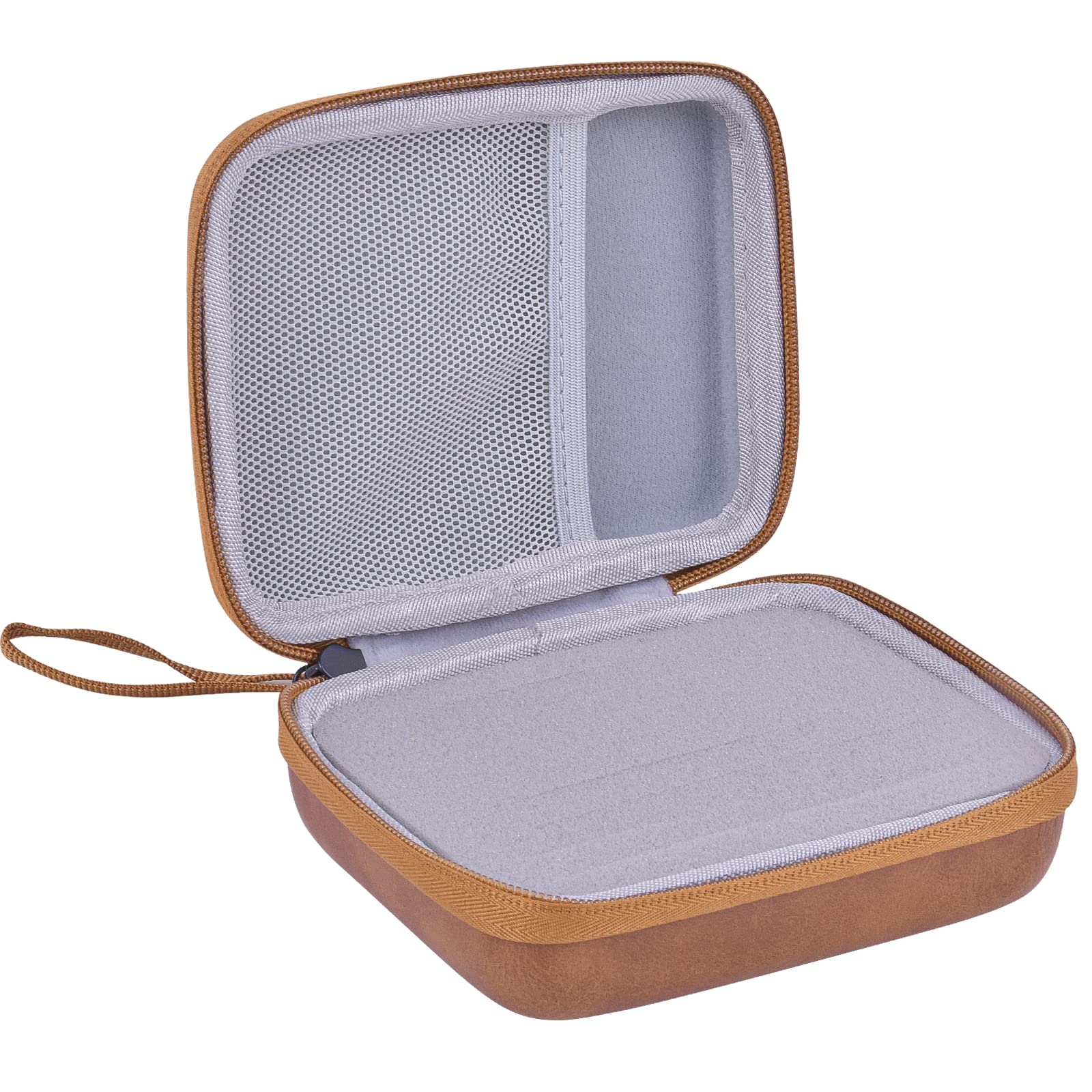 PTJJXA Waterproof Guitar Pick Bag, Portable Guitar Picks Case, Guitar Pick Storage Box with Zipper, Plectrums Holder for Acoustic Bass Electric Guitar Musical Instrument Accessories (Brown)