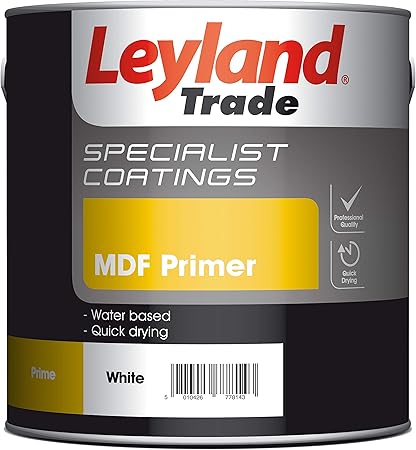 Leyland Speciality 308453 MDF Primer, White, 2.5 Litre