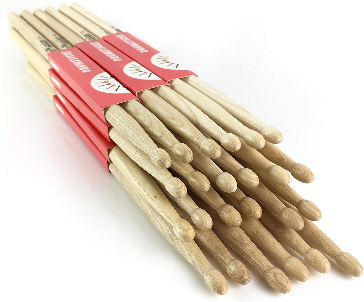 ProKussion 5A and 5B Drumstick 12 Pair Brick Bundle - Hickory/Maple/Junior (5A Junior)