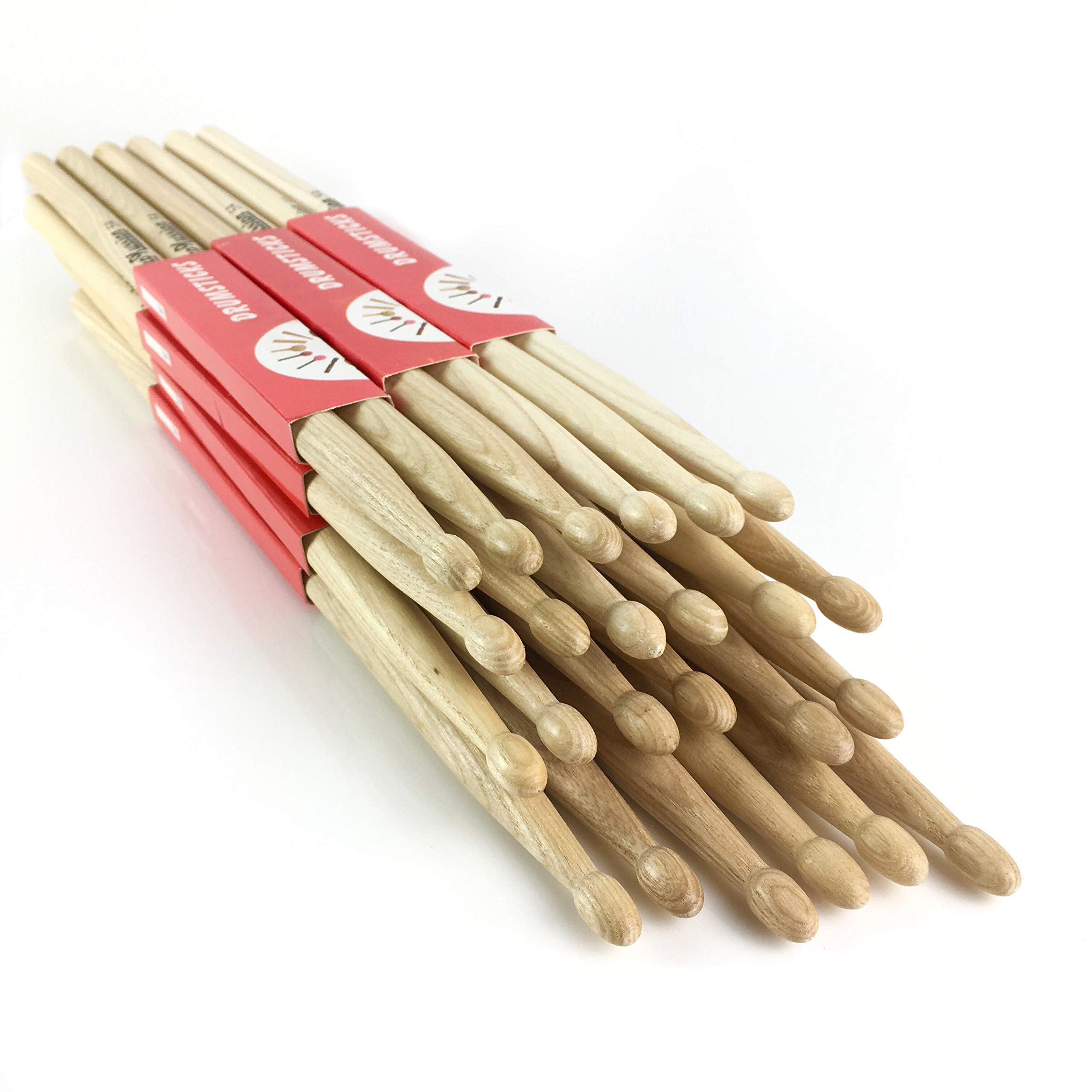 ProKussion 5A and 5B Drumstick 12 Pair Brick Bundle - Hickory/Maple/Junior (5B Junior)