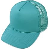 Trucker Hat Mesh Cap Solid Colors Lightweight with Adjustable Strap Small Braid