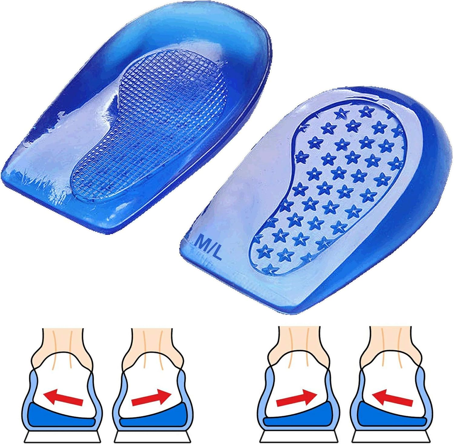 Medipaq Semelles Chaussures Support Talon Semelle Gel Silicone pour Medipaq Semelles Chaussures Support Talon Semelle Gel Silicone pour
