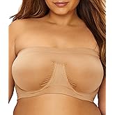 Rhonda Shear Angel Seamless Underwire Bandeau Bra, Wide Back Band, Center Front Ruching