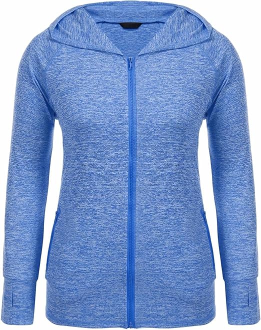 Zeagoo Women Plus Size Workout Jacket Running Sports