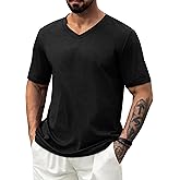 NIASHOT Mens T Shirts Short Sleeve Classic V Neck T-Shirt Casual Summer Basic Tee Shirt