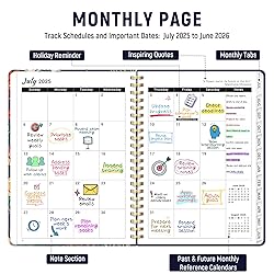 Planner 2025-2026, Monthly and Weekly Calendar
