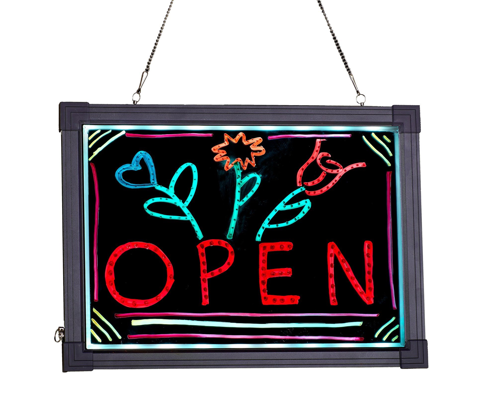 Alpine Industries LED Illuminated Hanging Message Writing Board (12" x 16")