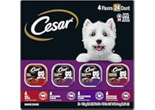 CESAR Wet Dog Food Classic Loaf in Sauce Beef Recipe, Filet Mignon, Grilled Chicken and Porterhouse Steak Variety Pack,. Easy