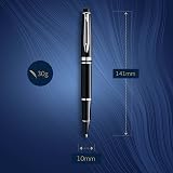 Waterman Expert Rollerball Pen Gloss Black Chrome Trim Fine Point Gift Box view 3