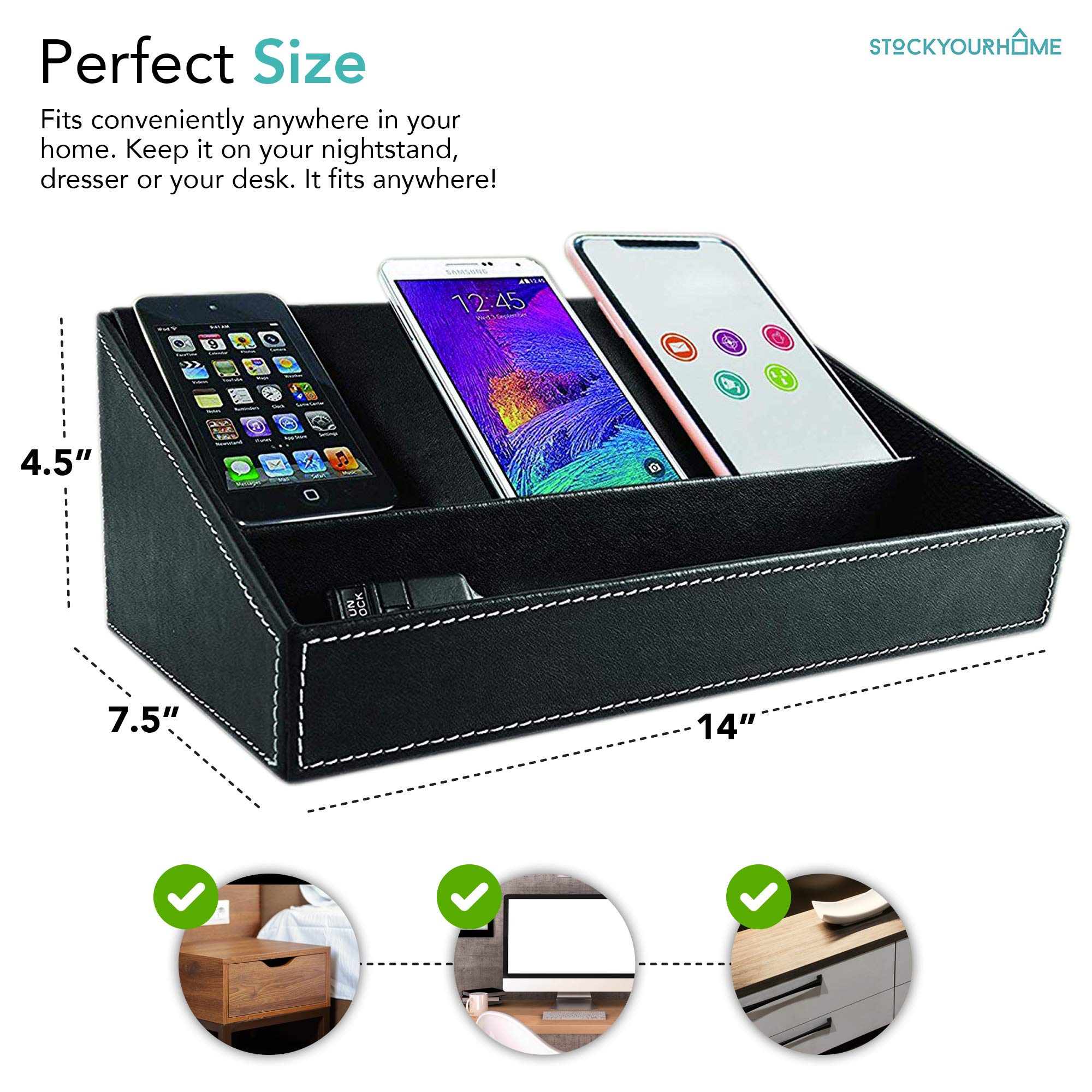 Charging Station for Multiple Devices, Desk Docking Station Organizer