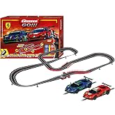 Carrera GO 62575 Ferrari Power Racing Electric Powered Slot Car Racing Kids Toy Race Track Set Includes 2 Hand Controllers and 2 Cars in 1:43 Scale