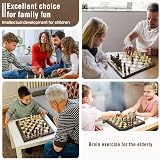 Peradix Wooden Magnetic Chess Set 30x30cm Folding Board with 2 Extra Queens view 8