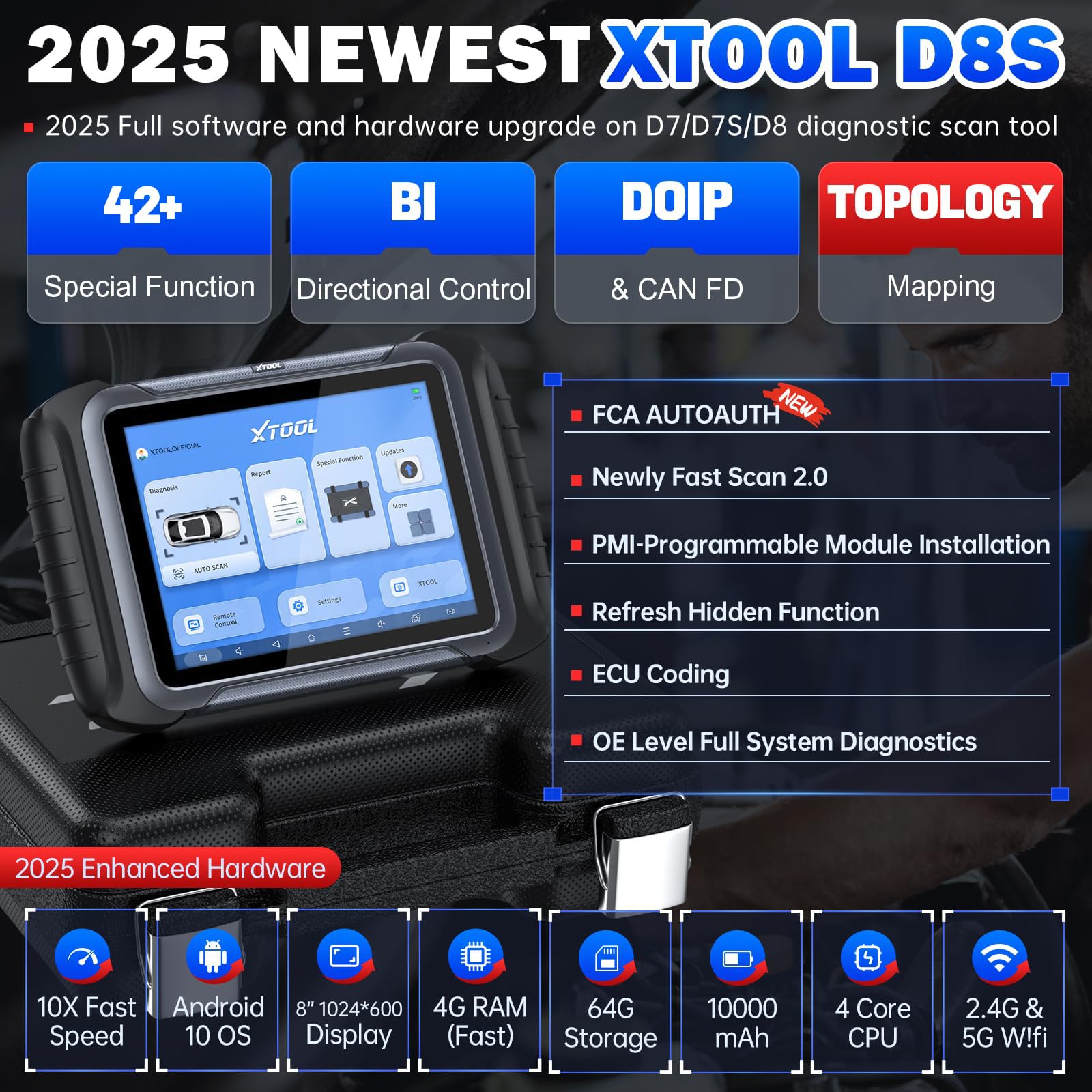 Mua XTOOL D8S Bidirectional Scan Tool 2025 Upgraded Ver. of D8 Scanner ...