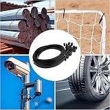 Yaluzibi 16 inch Cable Ties 100 Pack 400mm x 4.8mm Black 50lbs UV view 7