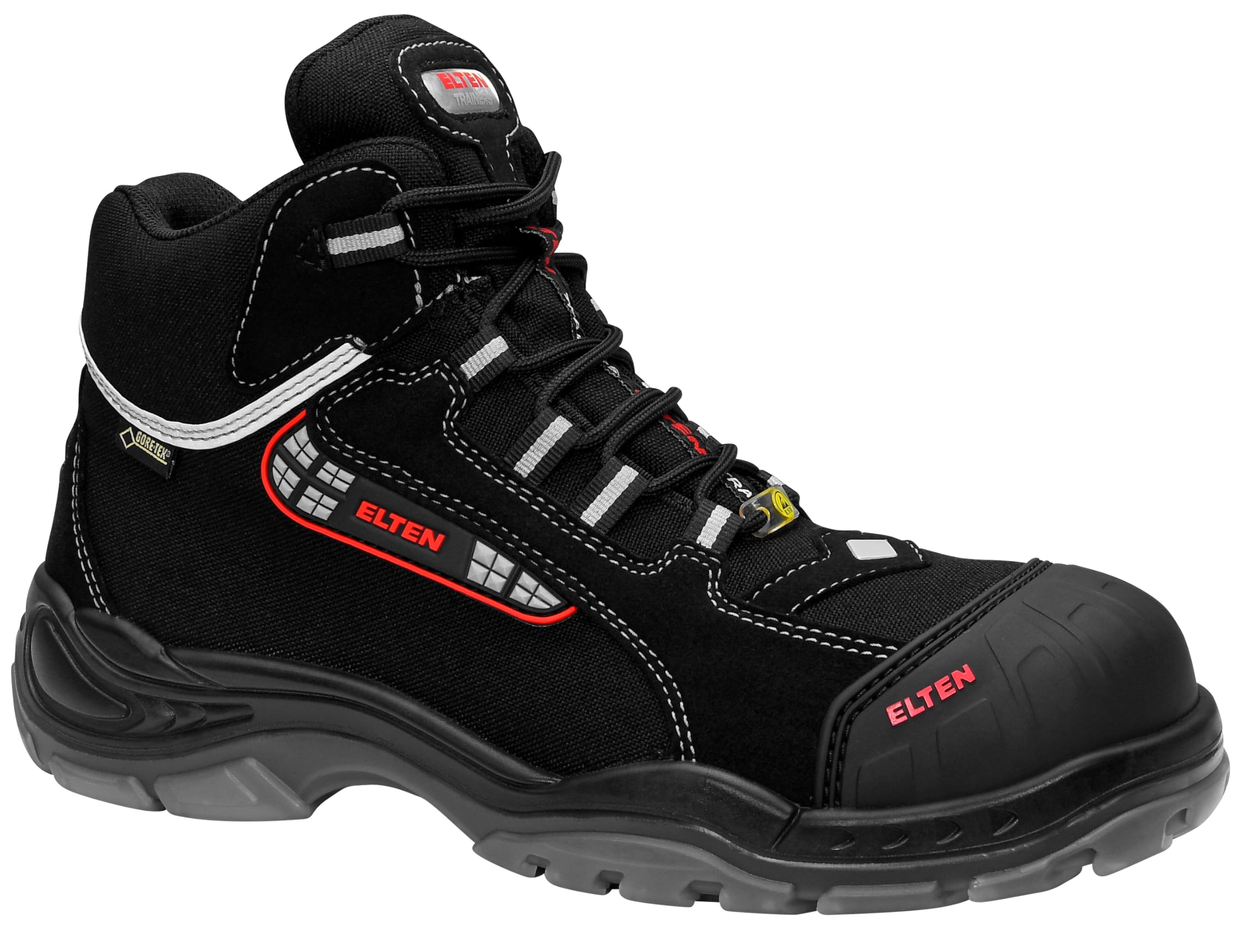 Elten El-768571_43 Safety shoes, Black-Grey, 43 Size