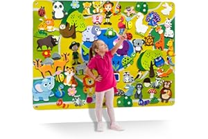 QUOKKA Zoo Felt Board for Kids 3-5 Years Old - Social Emotional Preschool Learning Activities for Ages 2-4