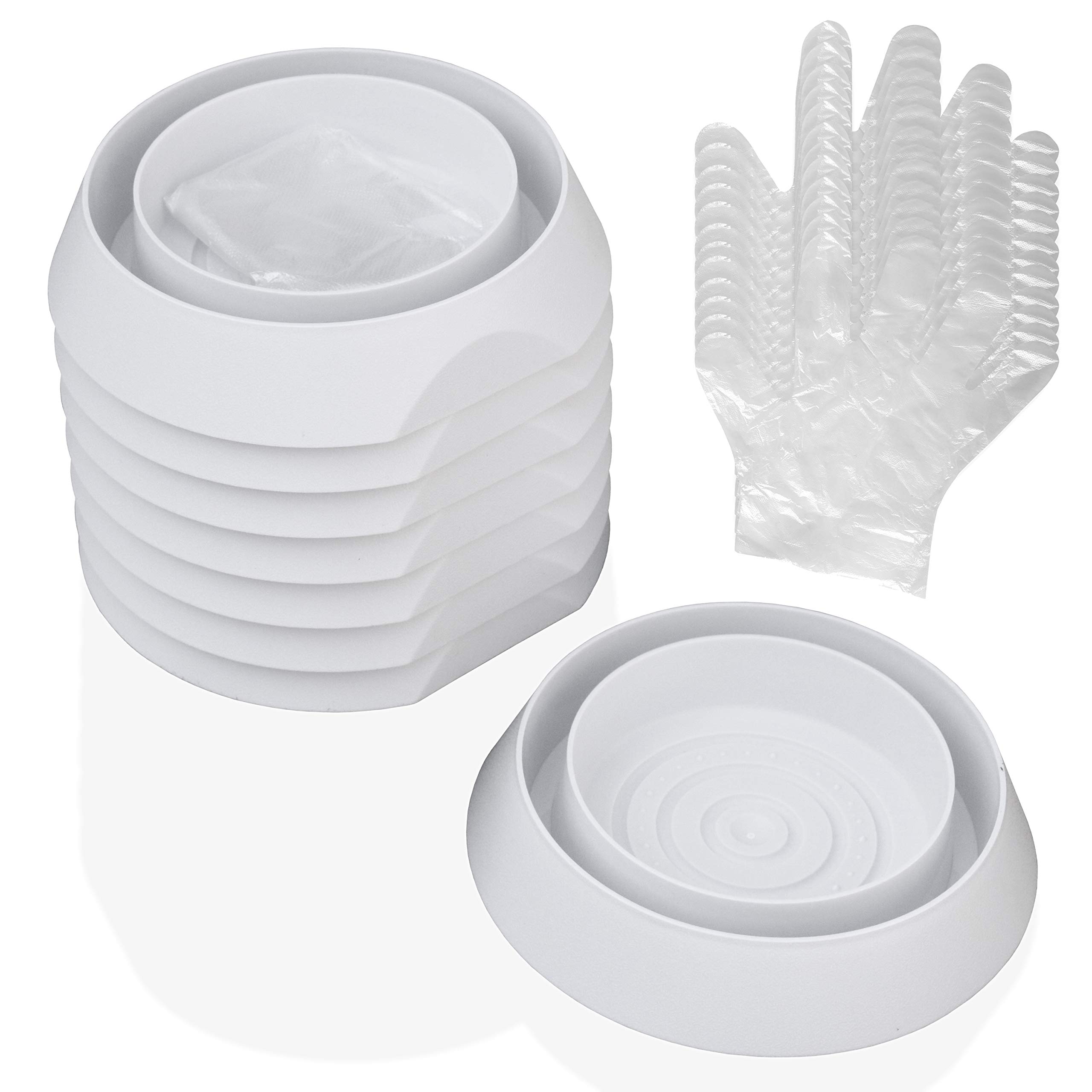 Katai 8-Pack Insect Interceptor Traps – Reusable Detectors for Furniture Legs | White Pitfall Catchers for Beds, Sofas & Chairs | Chemical-Free Indoor Protection